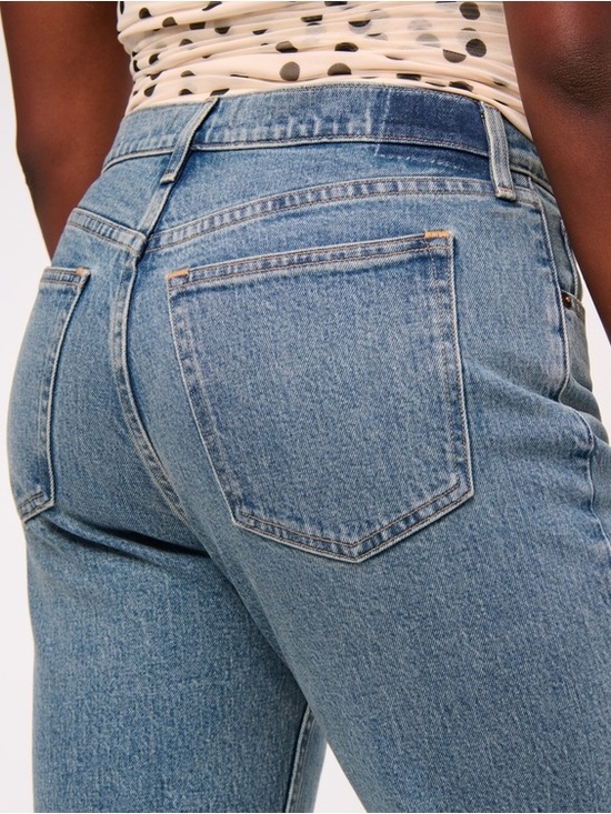 Abercrombie & Fitch High Rise 90s Relaxed Frayed Hem Jean Size 34 US 18 - Picture 6 of 16